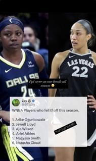 A’ja Wilson’s comment to a fan criticism on X (Photo via Instagram @aja22wilson)